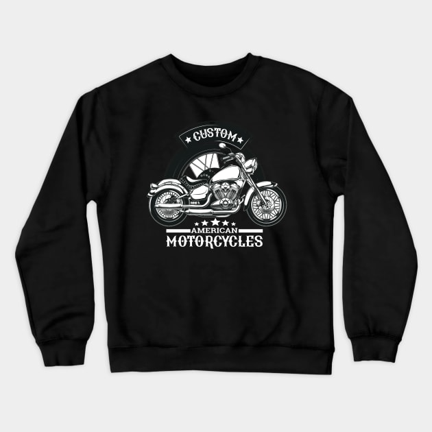 American Motorcycle Club Crewneck Sweatshirt by JeffDesign